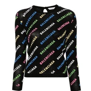 Balenciaga logo stamped sweater
